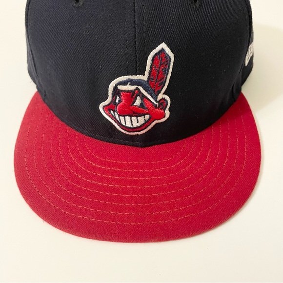Cleveland Indians MLB On field 7 1/2 New Era 59Fifty Hat Baseball Cap - Picture 3 of 16